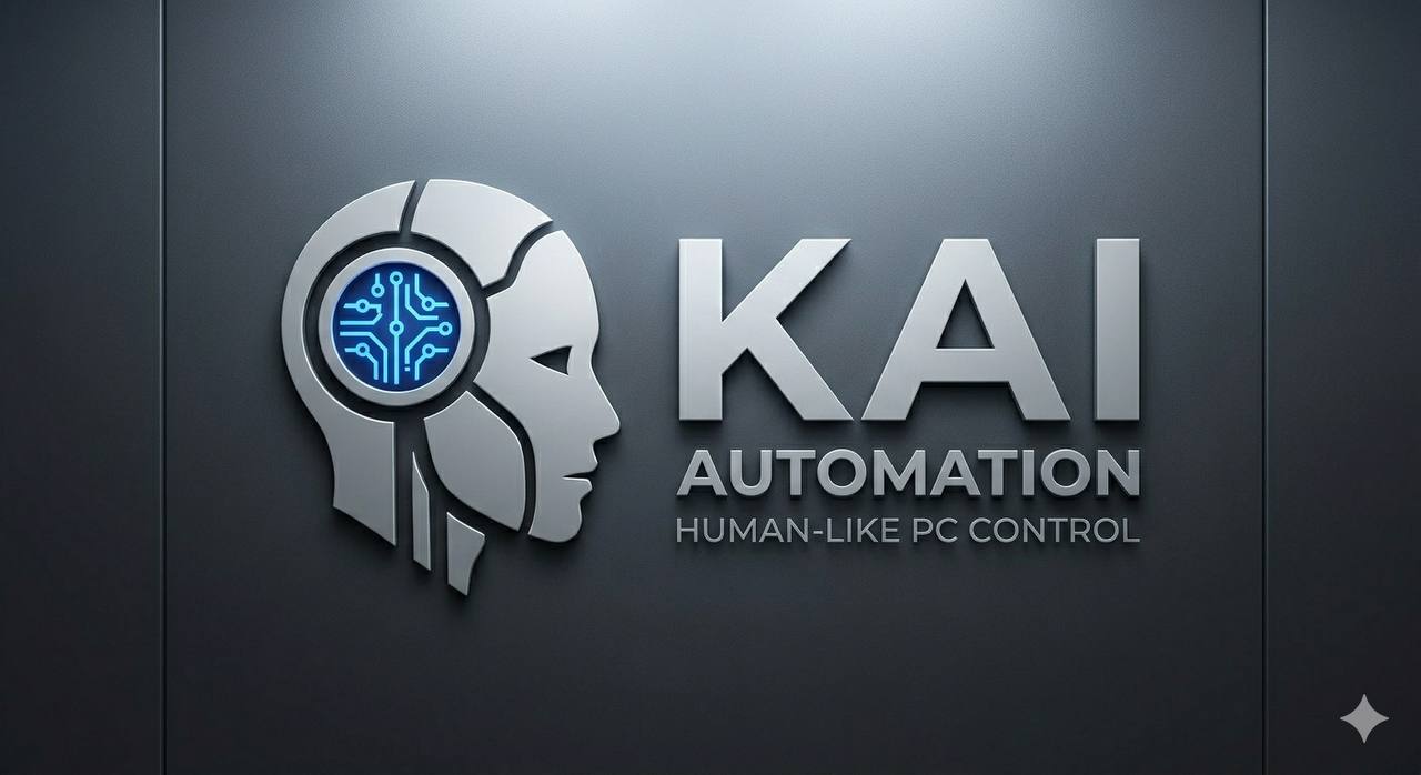 Kai Automation metallic logo on a graphite background